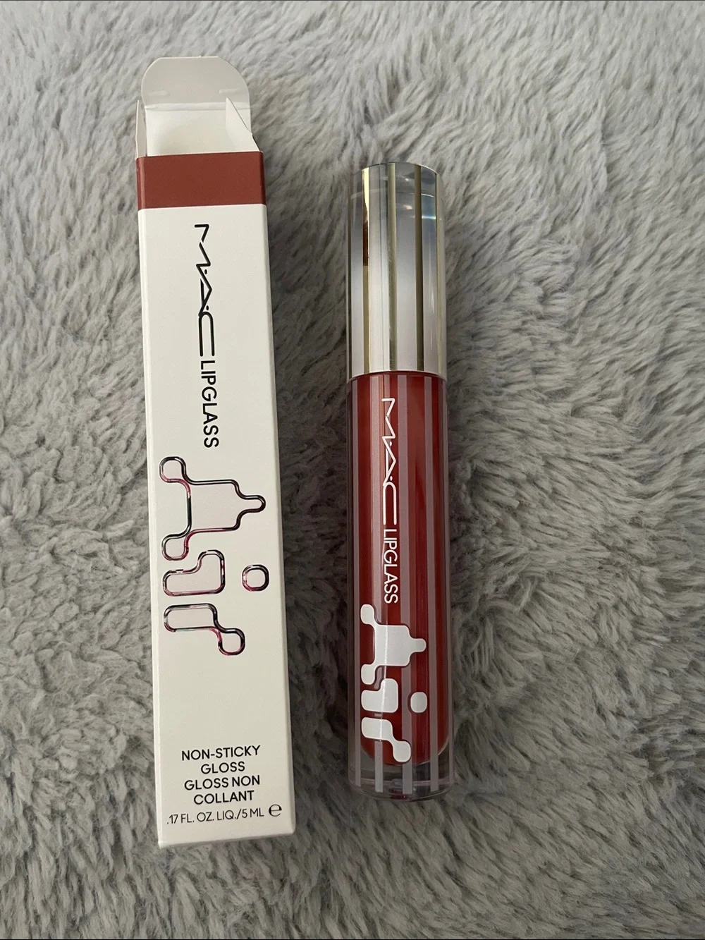 MAC Cosmetics Lipglass Lip Gloss in Deep Red